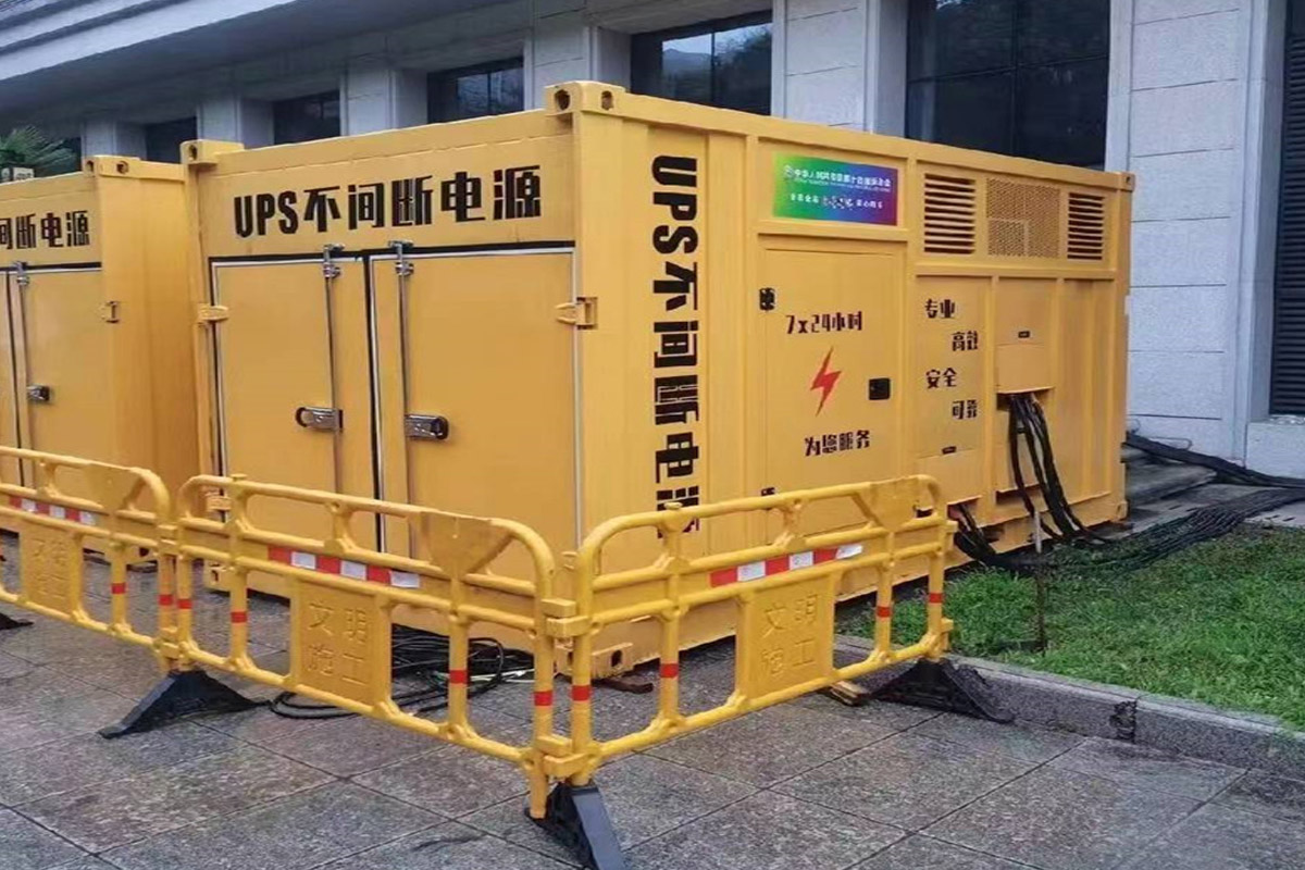 敦煌发电机租赁施工现场