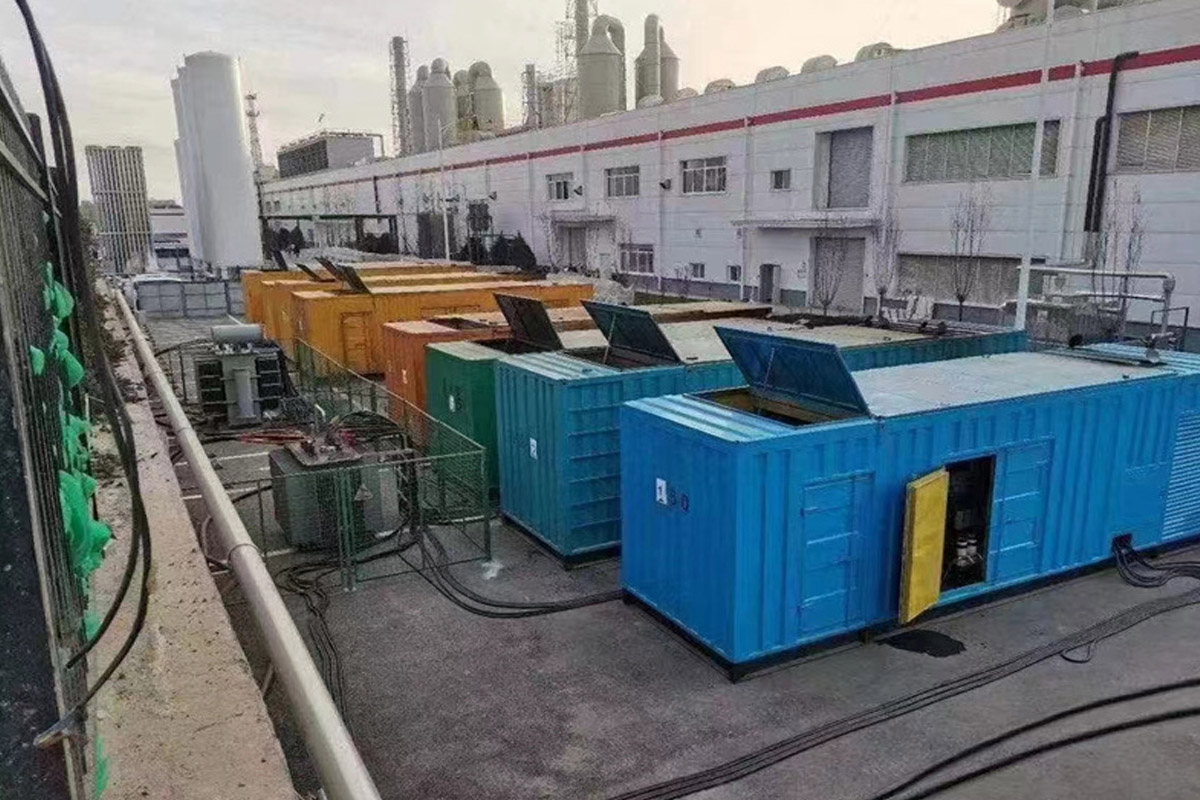 敦煌发电机租赁施工现场